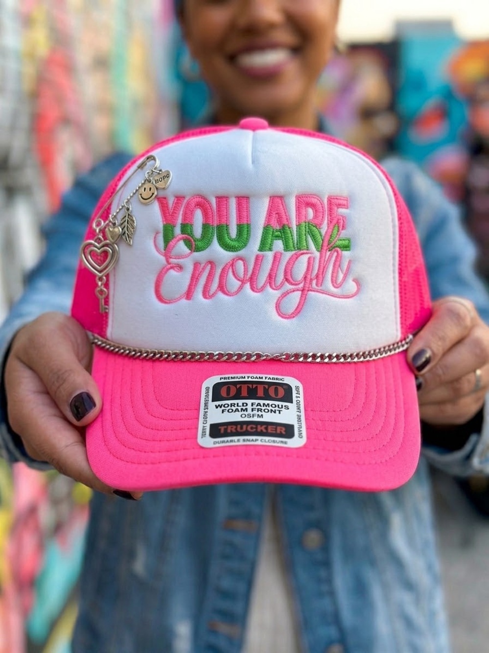 Simply Stitched “You Are Enough" Trucker Hat- multiple colors